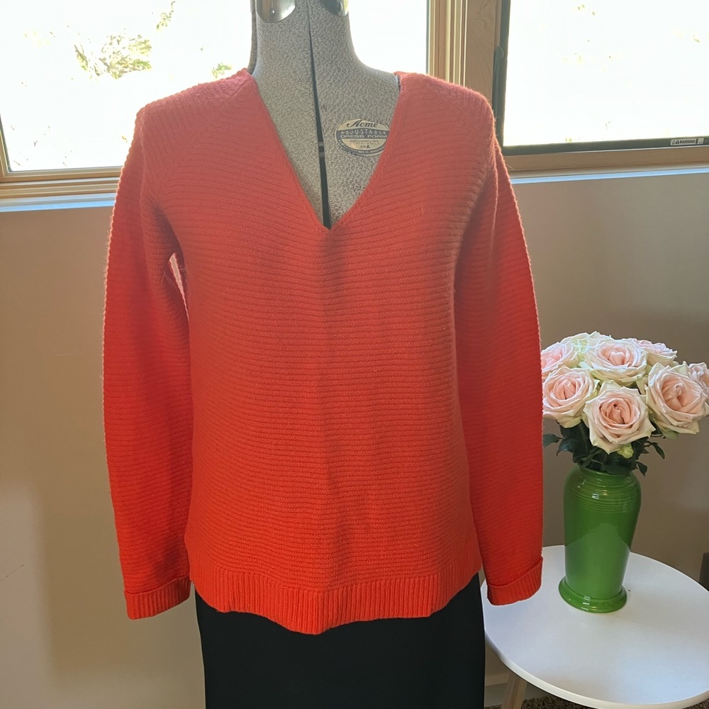 ASOS cool and subtlety sexy back zip, V neck fuzzy sweater. $24